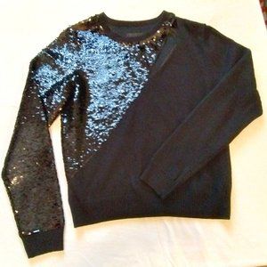 RTA Sequin Teagan Cashmere Blend Cutout Sweater Size L